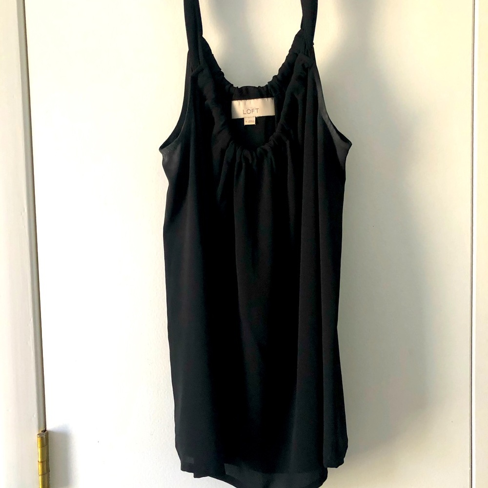 Loft black tank top - loose blousey material